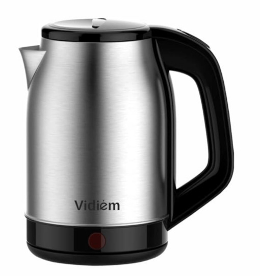 Vidiem Chrome 1.8 litre Cool touch electric Kettle with Auto cut off | Wider Mouth | 360 Degree Detachable Power Base |304 -Stainless Steel Inner Body | (Black, 1500 Watt)